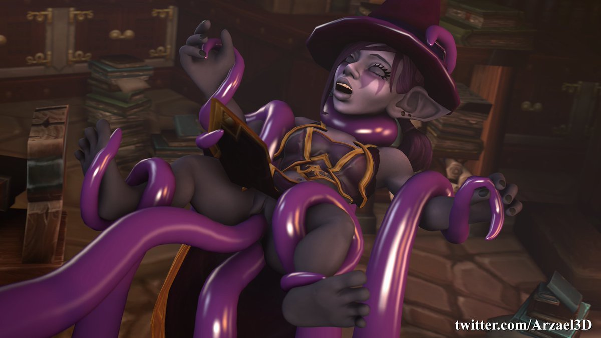 Arzael3D's tweet photo. Making new OC - goblin dark priestess, who likes tentacles https://t.co/jGEn8HicjJ