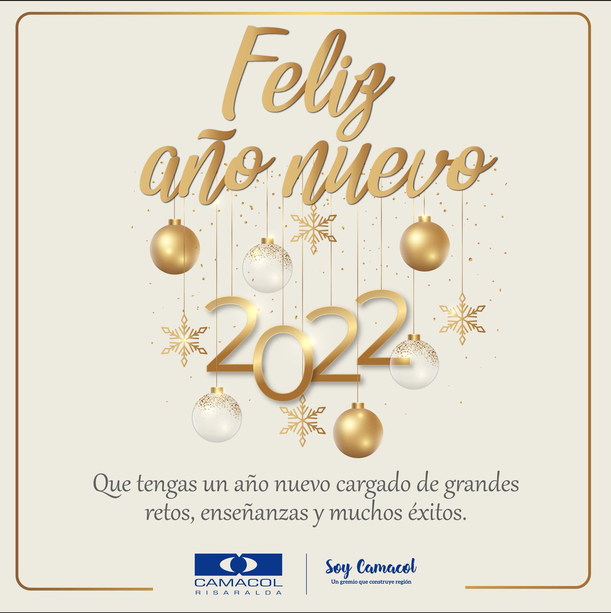 Camacol Risaralda les desea un FELIZ AÑO NUEVO 🎉 

Gracias a nuestros afiliados y aliados por su apoyo en un año de grandes retos y aprendizajes.

En el #2022 seguiremos trabajando juntos por un gremio que construye país

🥳 Felices Fiestas 🎆

#camacolrisaralda
#soycamacol