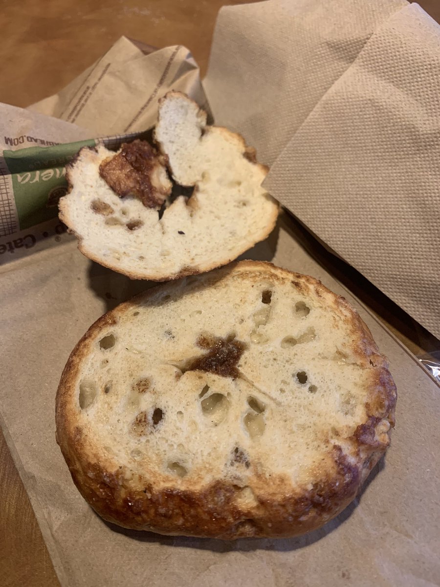 dl_drozd's tweet photo. So basically I just ate a bagel whole unsliced + a slice of tree bark https://t.co/c6rd3H8VLm