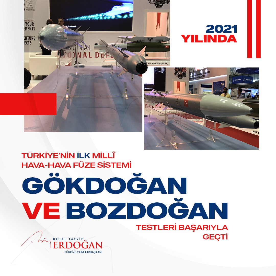 TÜBİTAK SAGE tarafından geliştirilen Türkiye’nin ilk millî Hava-Hava Füze Sistemi Gökdoğan ve Bozdoğan füzelerinin uçaktan atışlı test faaliyetlerini başarıyla tamamladık.
