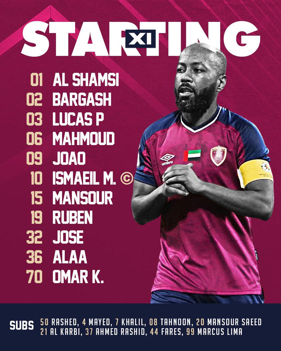 AlWahdaFCC's tweet photo. اليكم قائمة البداية لمواجهة الجزيرة في #دوري_ادنوك_للمحترفين 🇱🇻
#WAHDALive https://t.co/wOMOlaPaww
