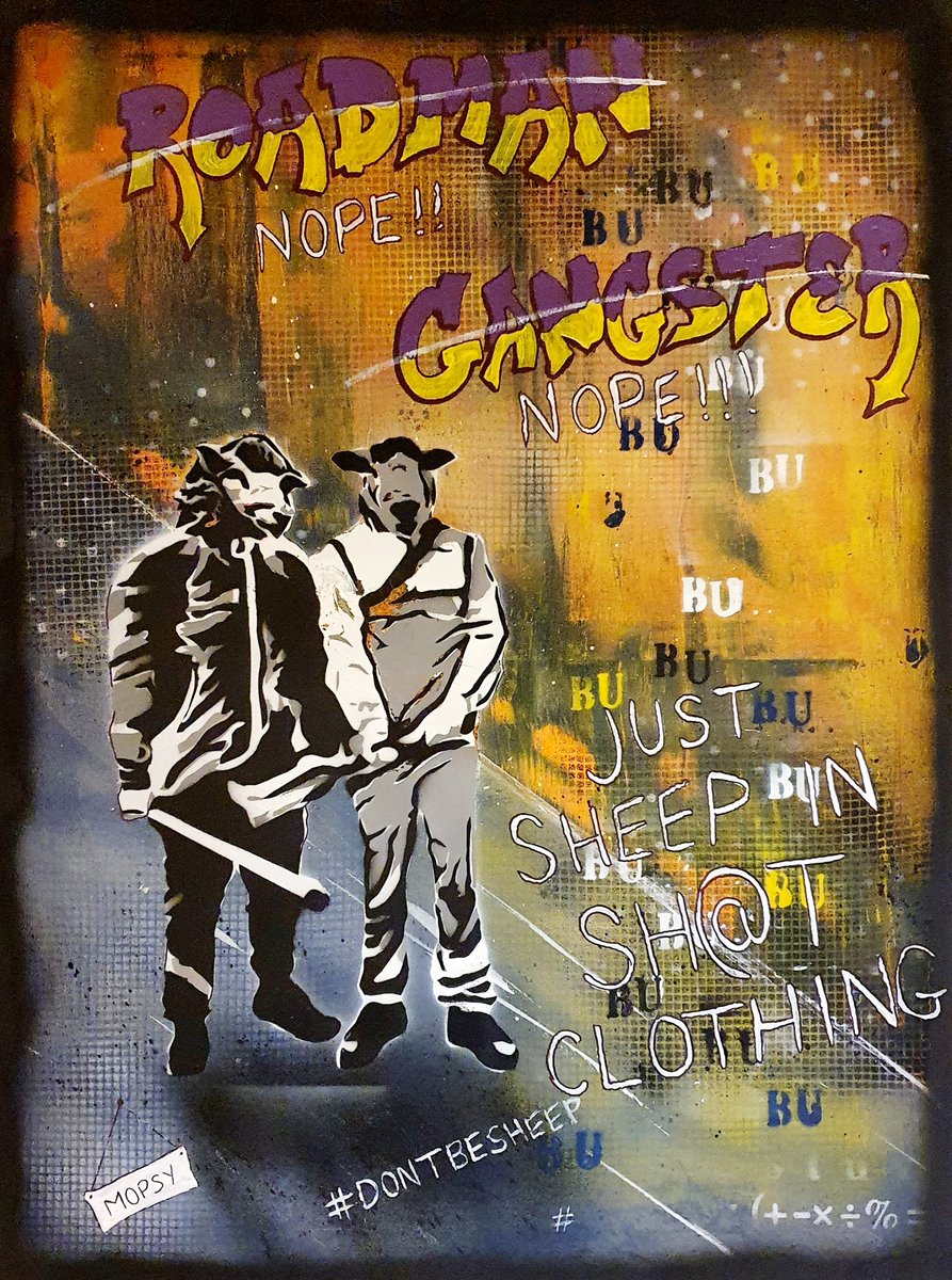 moomopmouse's tweet photo. Latest peice #NoToKnifeCrime #livesnotknives #knifecrime #knives #dontbesheep #makeupyourownmind #roadman #gangster #justsheepinshitclothing #banksyinspired #Banksy #peace #love https://t.co/K9OIG4LIq3