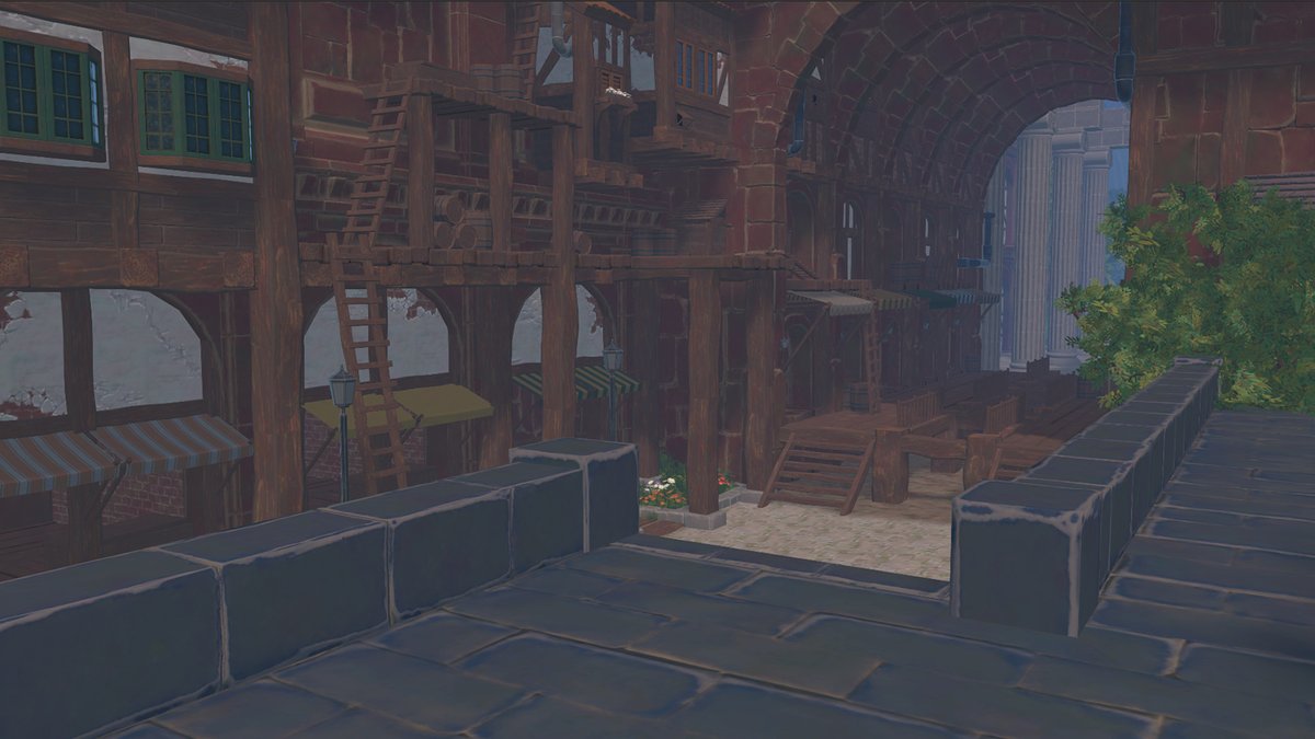 harddeluxe's tweet photo. Quibli: Anime Shaders and Tools、ポスプロかけずシェーダー変えて調整しただけでもアニメっぽくなってすごい。いろんな背景アセットに使いたくなる👓

1、3枚目：QuibliのStylized Lit
2、4枚目：アセットデフォのURP Lit
#Quibli #Unity https://t.co/E8rp04XHpj