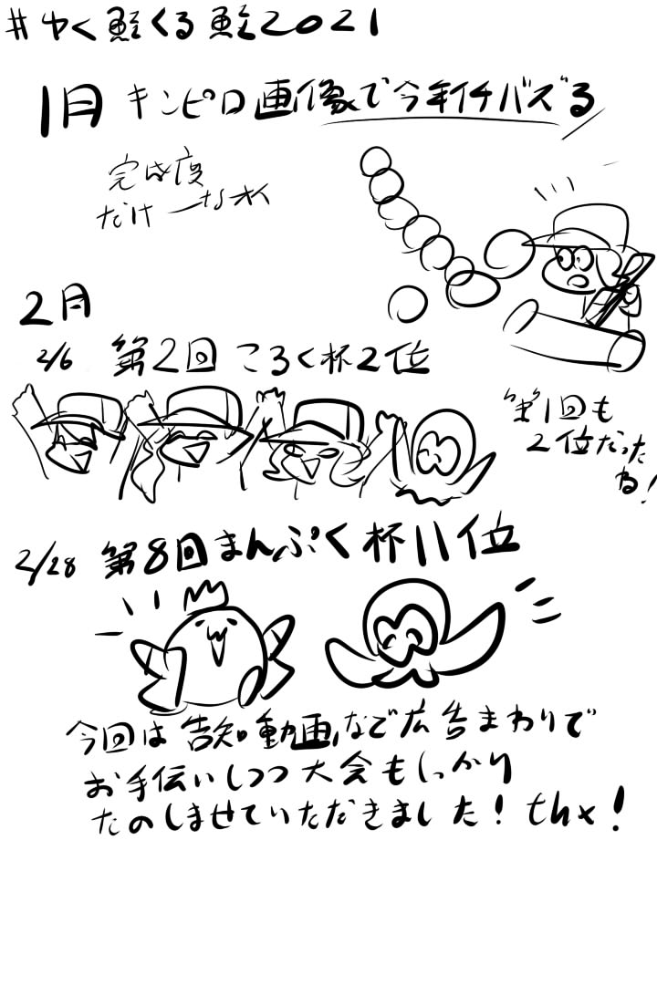 描ききれないのと清書する暇がないので下書きのままで。年明け仕上げます。よいお年を! 
#ゆく鮭くる鮭2021 