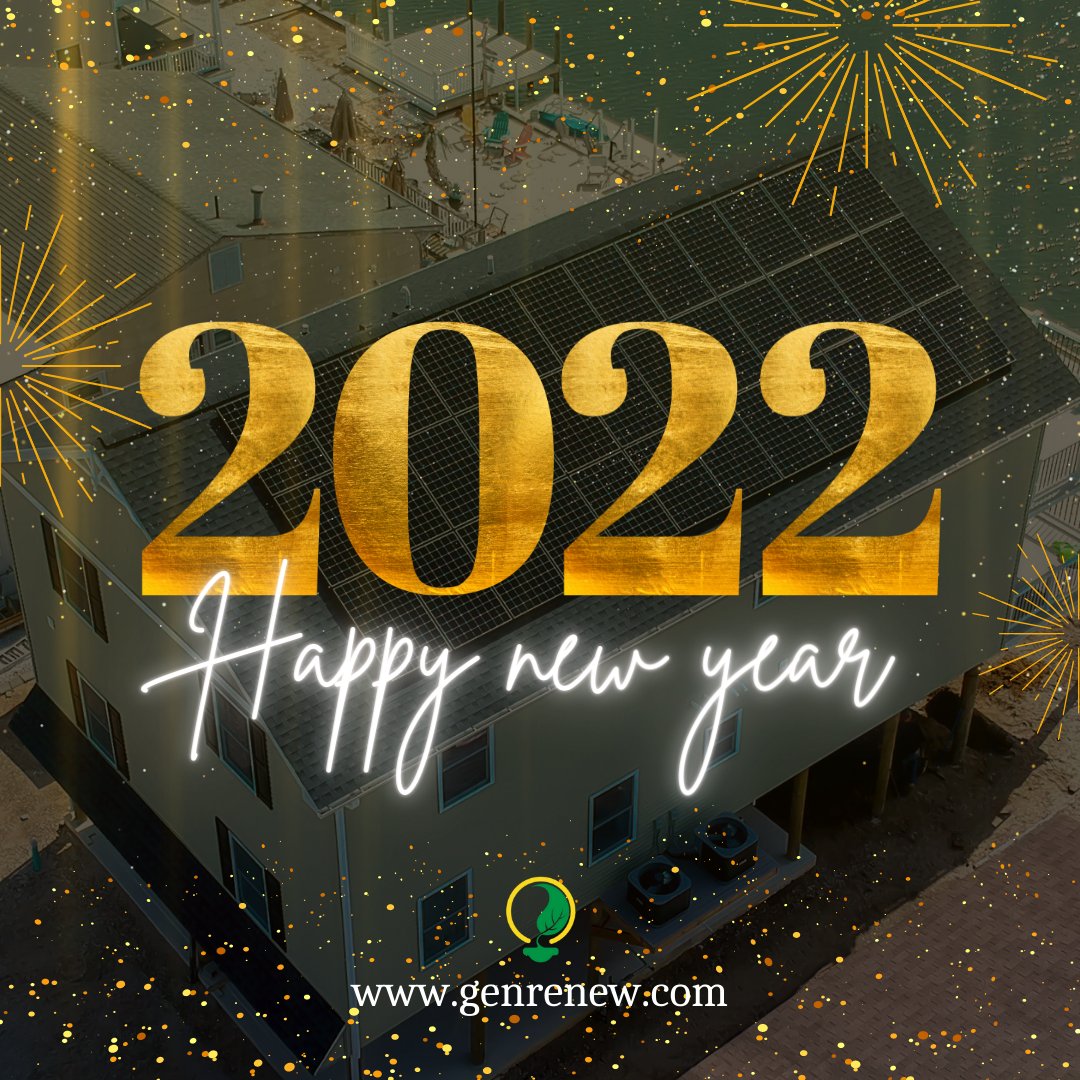 GenRenewEnergy's tweet photo. Wishing you and your family a safe and Happy New Year!  🎉🎊

#GenRenew #gosolar #GenRenewSolar #solarpanels #newjerseysolar #happynewyear #newyears2022 https://t.co/pXX7BARds9