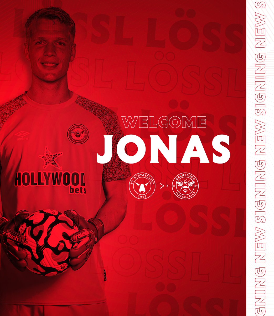 BrentfordFC's tweet photo. Welcome to Brentford @JonasLoessl 

Jonas arrives initially on loan until the end of the 2021/22 season, subject to international clearance.

#BrentfordFC #JonasJoins https://t.co/kE9CYAVDdT