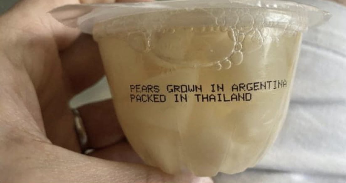 dfaber84's tweet photo. Your consumption of pears, not cows, is destroying the planet. https://t.co/2OHGhvwe0p