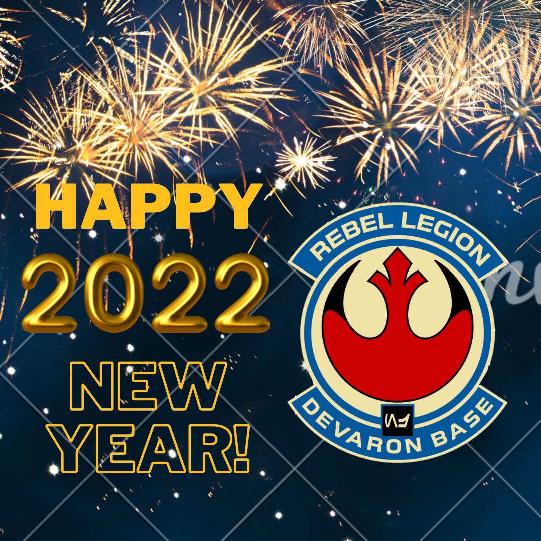 DevaronBaseRL's tweet image. Here’s to a very Happy New Year and may the Force be with you in 2022! 🎆

#rebellegion #devaronbaserl #happynewyear #happynewyear2022 #maytheforcebewithyou