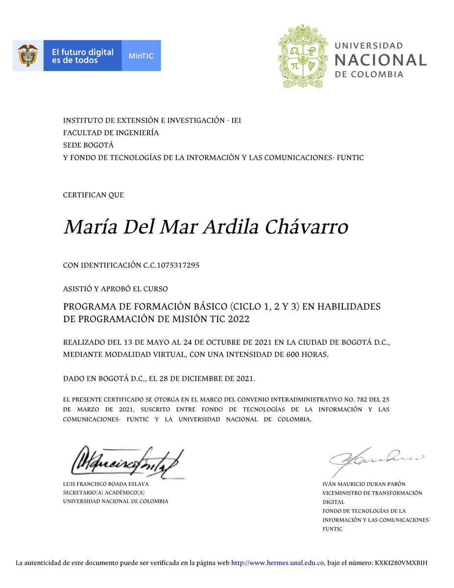 #MisiónTIC2022 #UniversidadNacional