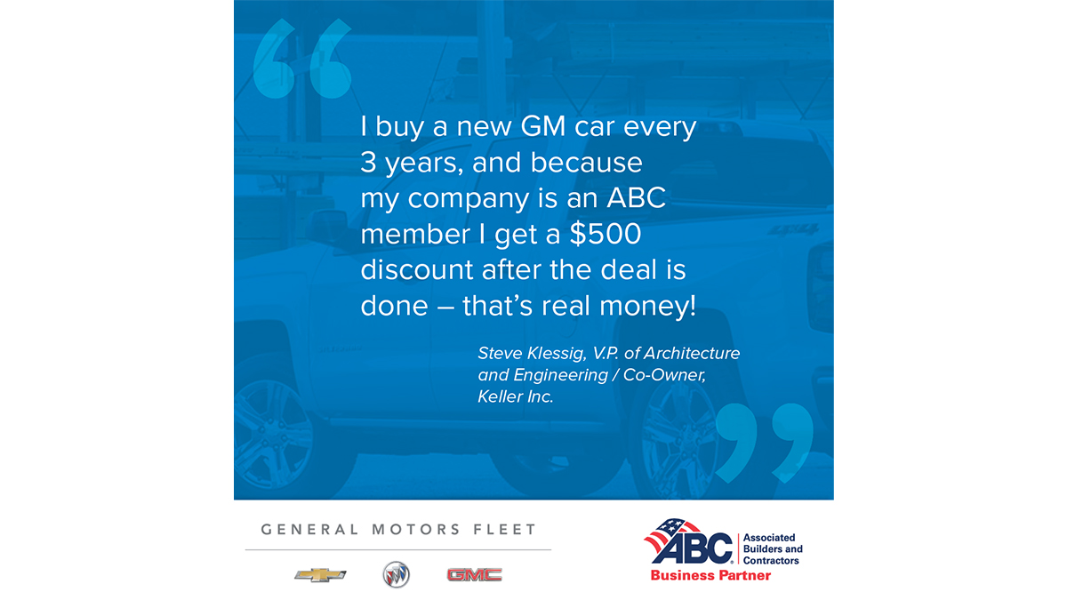 ABC members save more with ABC business partner <a href="/GM/">General Motors</a> Find out how much you can save: abc.org/gm #ABCMeritShopProud