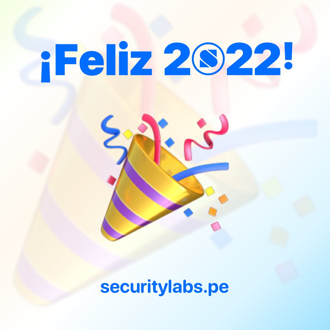 sxlabs's tweet image. ¡Feliz año nuevo! 🥂 🥳
Gracias por acompañarnos un año más, confiando la seguridad de sus organizaciones en nosotros...

#securitylabs  #feliz2022