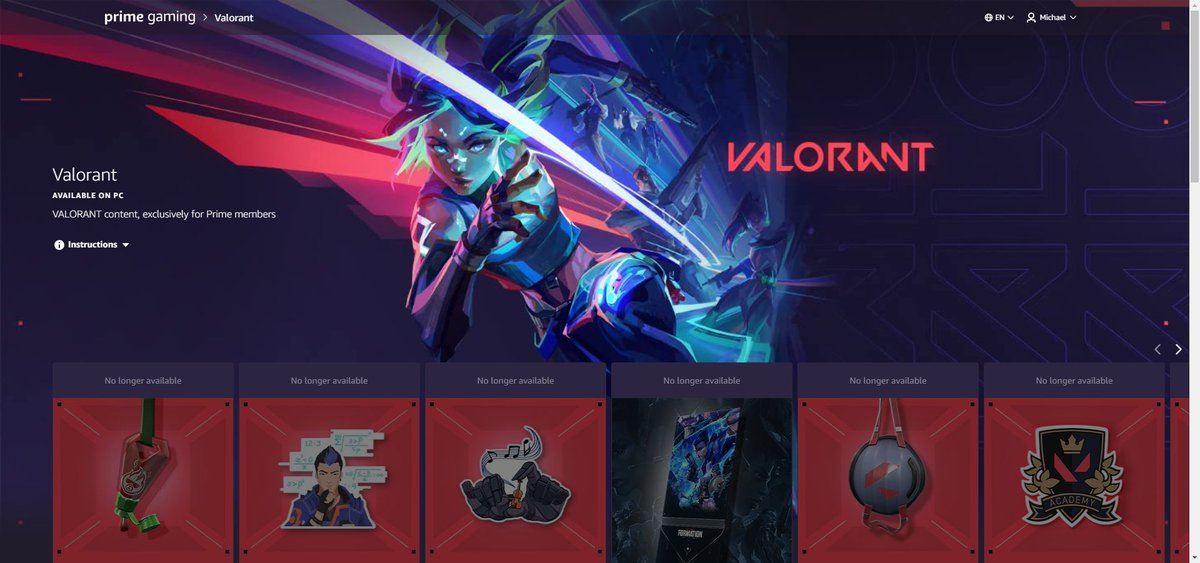 Valorant X  Prime Gaming Rewards 
