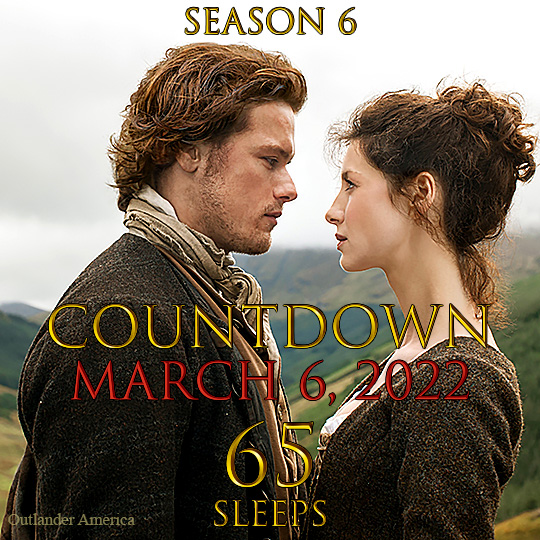 We are counting down to #Outlander Season 6:  65 more sleeps!!! 😍😍
<a href="/Outlander_STARZ/">Outlander Universe</a>  #OutlanderCountdown #CountingTheDays