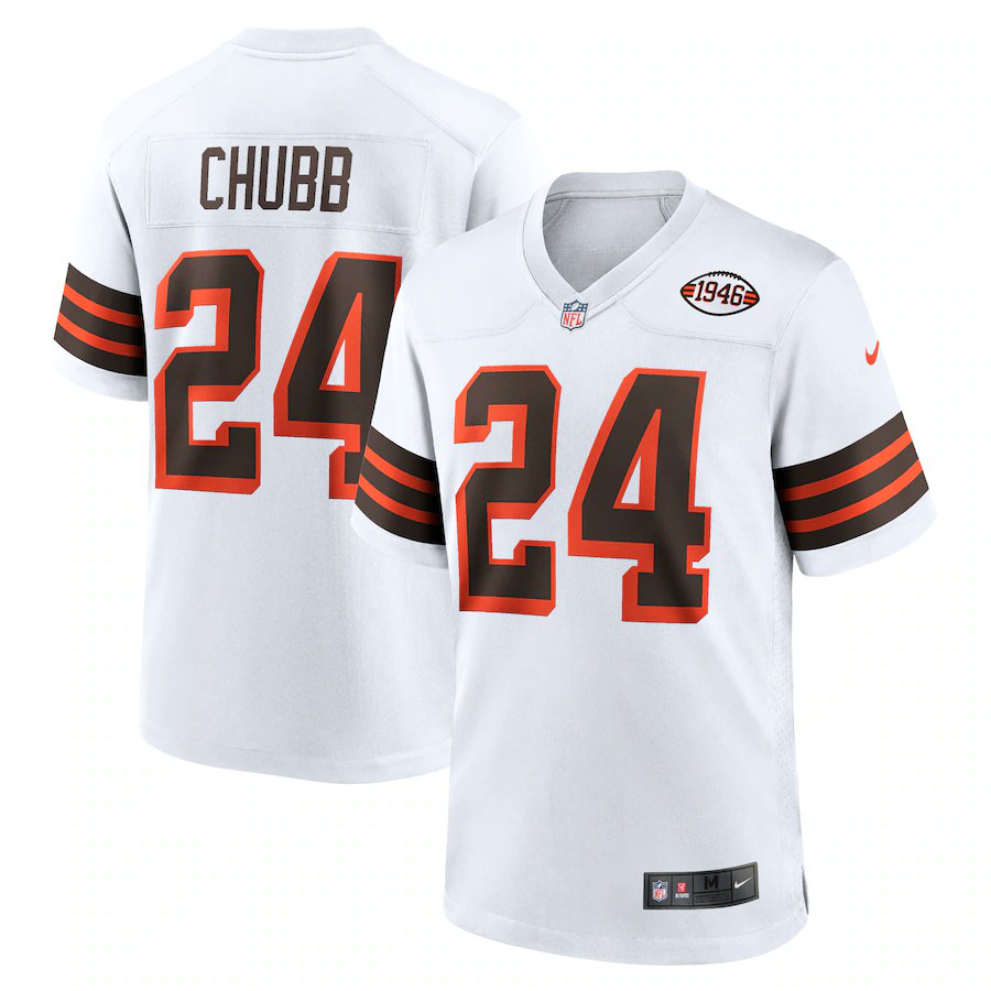 CLEsportsTalk's tweet photo. The Jersey Contest Was SO POPULAR THAT... 

#RETWEET this for your chance to win a Nick Chubb Jersey!!! White this time! 

*Must Be Following @CLEsportsTalk https://t.co/C60iLrWU5s