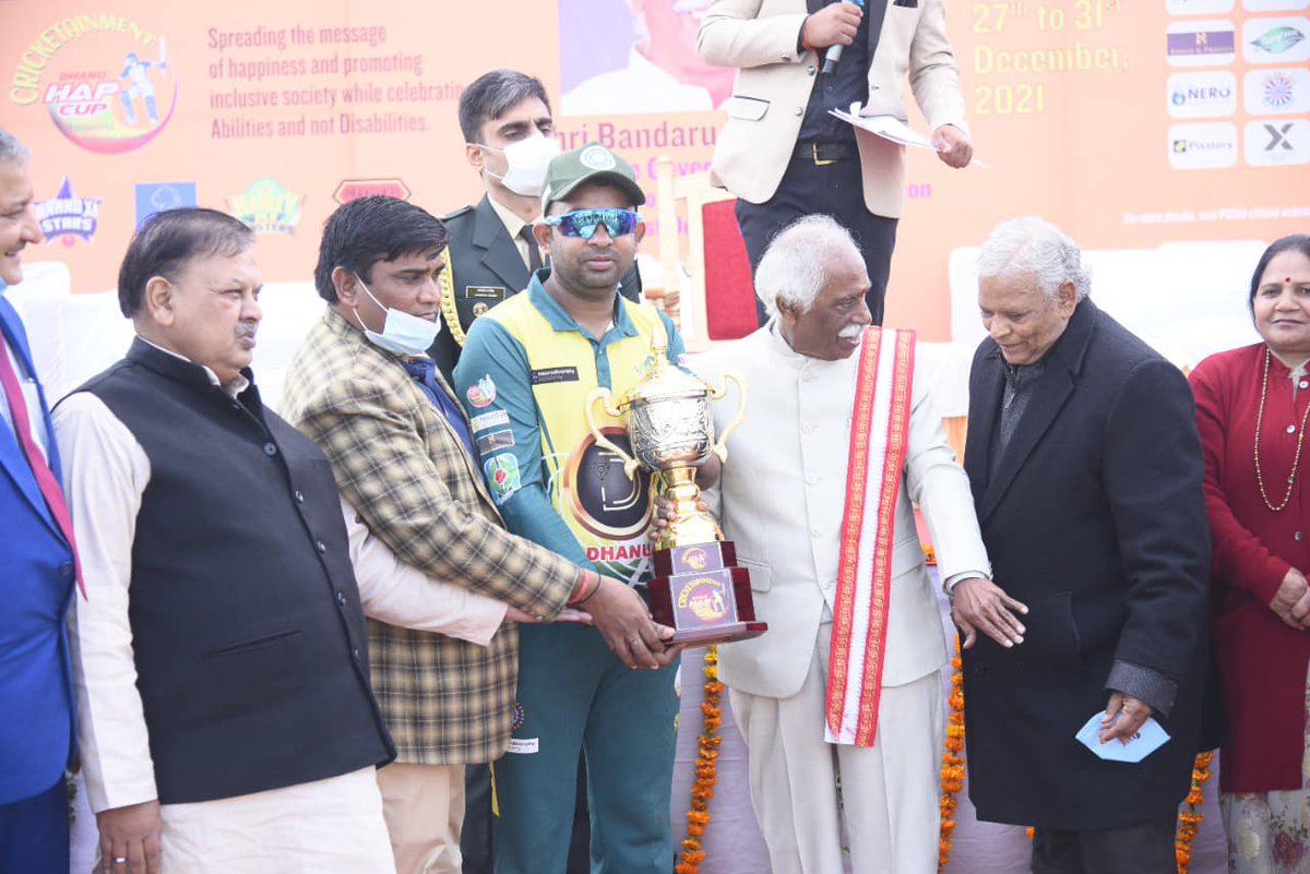 PCCAIofficials's tweet photo. Congratulations #HarleyXIMASTERS for winning the 2nd edition of #HAPCUP and well-played #RAVIXIROYALS too. But this event was not about winning but more about spreading happiness and hope among disability cricketers. 
@SvayamIndia @dhanunetwork @ICCLCRICKET @newedgeservices https://t.co/x0hy7Hb6MW