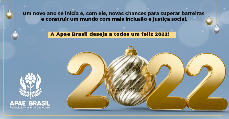 Temos a certeza de que, com a dedicação e o comprometimento de todo o movimento apaeano, 2022 será ainda mais próspero. Que nossa vitalidade e união ímpar contagiem ainda mais a sociedade e, assim, juntos, possamos construir um Brasil melhor para as pessoas com deficiência.