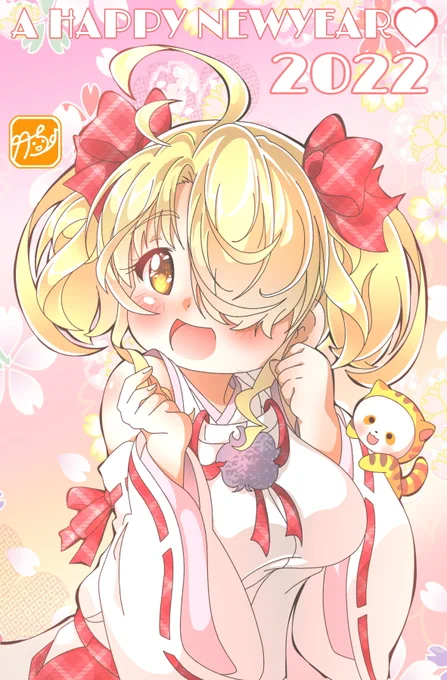 新年あけましておめでとうございます～!!!🎉🎊👏本年も引き続き私&うちの子「竹ちょちゃん」をよろしくお願いいたします♪故郷・栃木県栃木市から、本年が皆様にとって輝きに満ちあふれた素敵な一年でありますようにお祈りいたします!!😊 #2022年 #年賀状 #あけおめ #絵描きさんと繋がりたい 