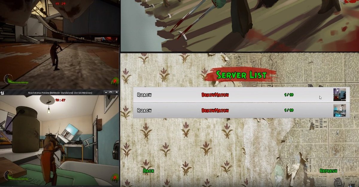 ItsRoachTime's tweet photo. It'sRoachTime! ServerList.
It'sRoachTime! Steam release date: 16 Feb 2022. Add us to wishlist: https://t.co/QbCH8AU8L8

#gamedesign #indiegame #indie
#multiplayer #инди #gamedev #ue4 #comics #UnrealEngine #gamemechanics https://t.co/5uyxeKEYWP