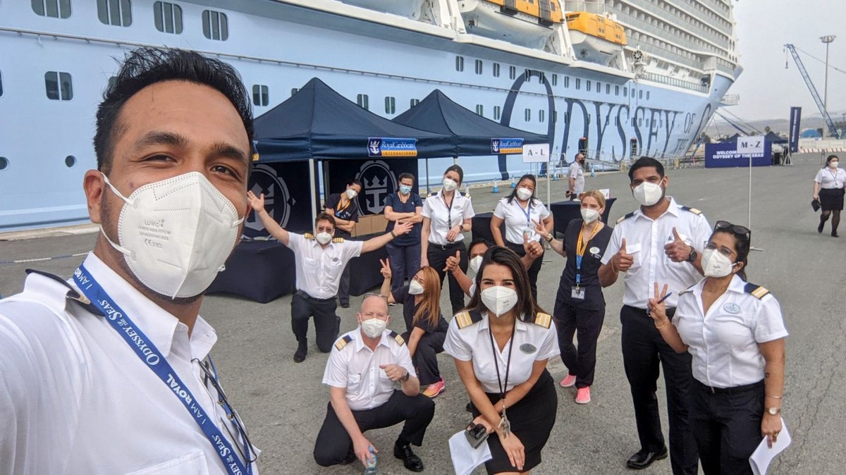 JamesVanFleet's tweet photo. I knew you would do it @RoyalCaribbean, and you did! Over 1.1 Million Passengers sailed in 2021, with COVID+ tests at .02%. Better and healthier results than ANY City, State, Province, or Country has accomplished in the World. You are LITERALLY the best! #HappyNewYear Teammates!! https://t.co/UuWOZQaMO9