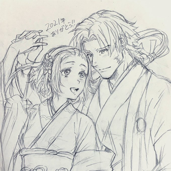 描き納め!とんさに!💕🌸🍑 