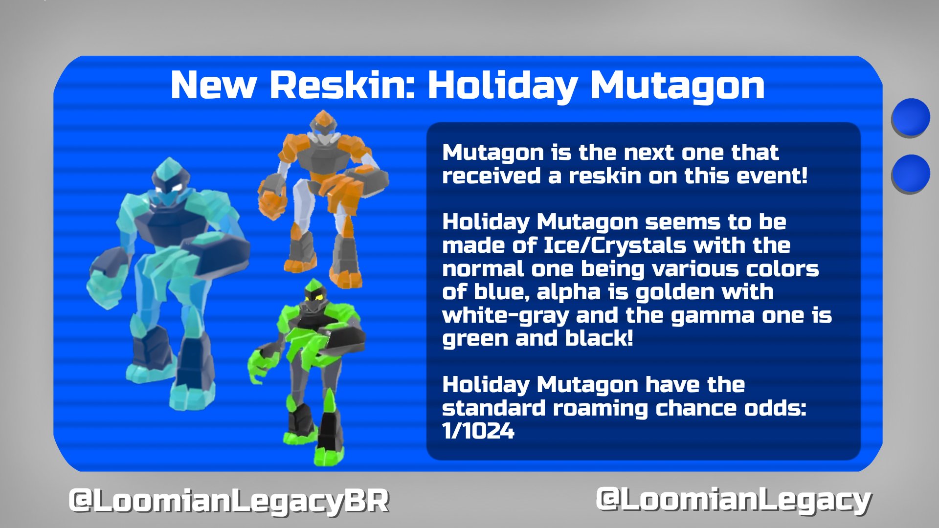 Loomian Legacy Very Rare *ICE* Mutagon