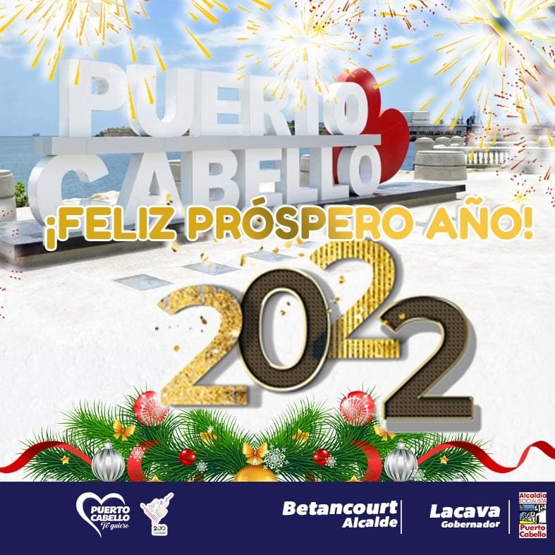 apuertocabello's tweet photo. #VamosConTodo A tan solo horas para que finalice el 2021, el alcalde @JCbetancourt72 y su familia. Le desea al pueblo de #PuertoCabello un Feliz Año lleno de unión, esperanza y prosperidad. Que los logros de este año sean solo la semilla que se cosechará con éxito en el 2022. https://t.co/LvSEJBqDxk