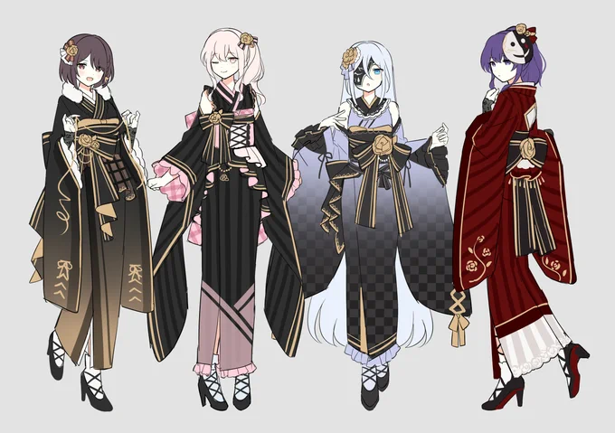 新年なので、ニ-ゴの和服まとめをおいときます 