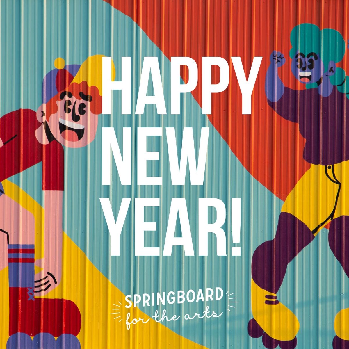 SpringboardArts's tweet photo. Happy New Year from all of us here at Springboard! #CreativePeoplePower #NewYear2021 #HappyNewYear https://t.co/C3qCXSCo79