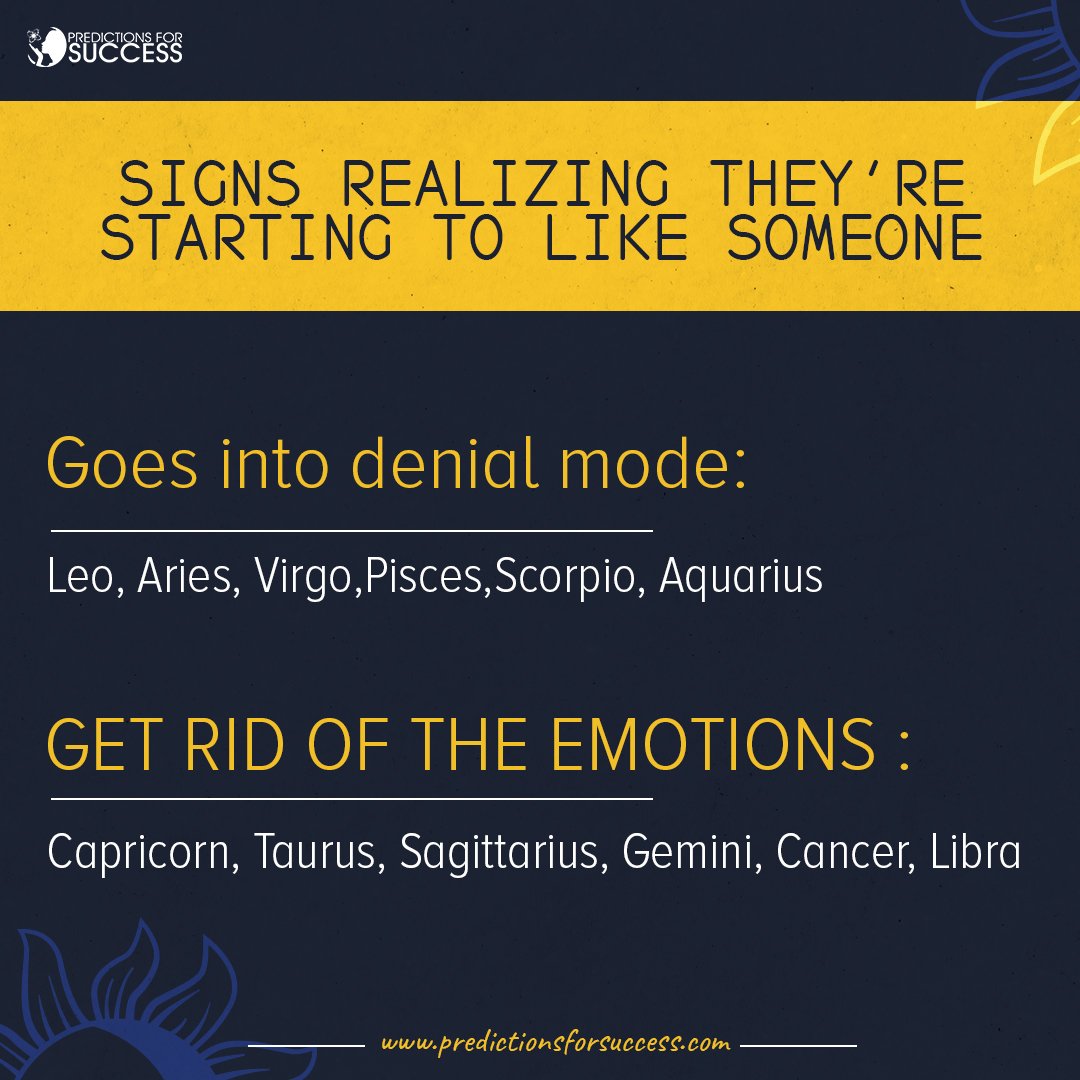 Predict4Success's tweet photo. The signs when they realize they have starting to like someone ?😉
Which one is you?
Follow @predictionsforsuccess
for more amazing Astrology, Numerology, Vastu and life facts.
#Astrology #zodiac #dailyhoroscope #astro_shweta #reengineered_spirituality #predictionsforsuccess https://t.co/LI7g5zzRJu