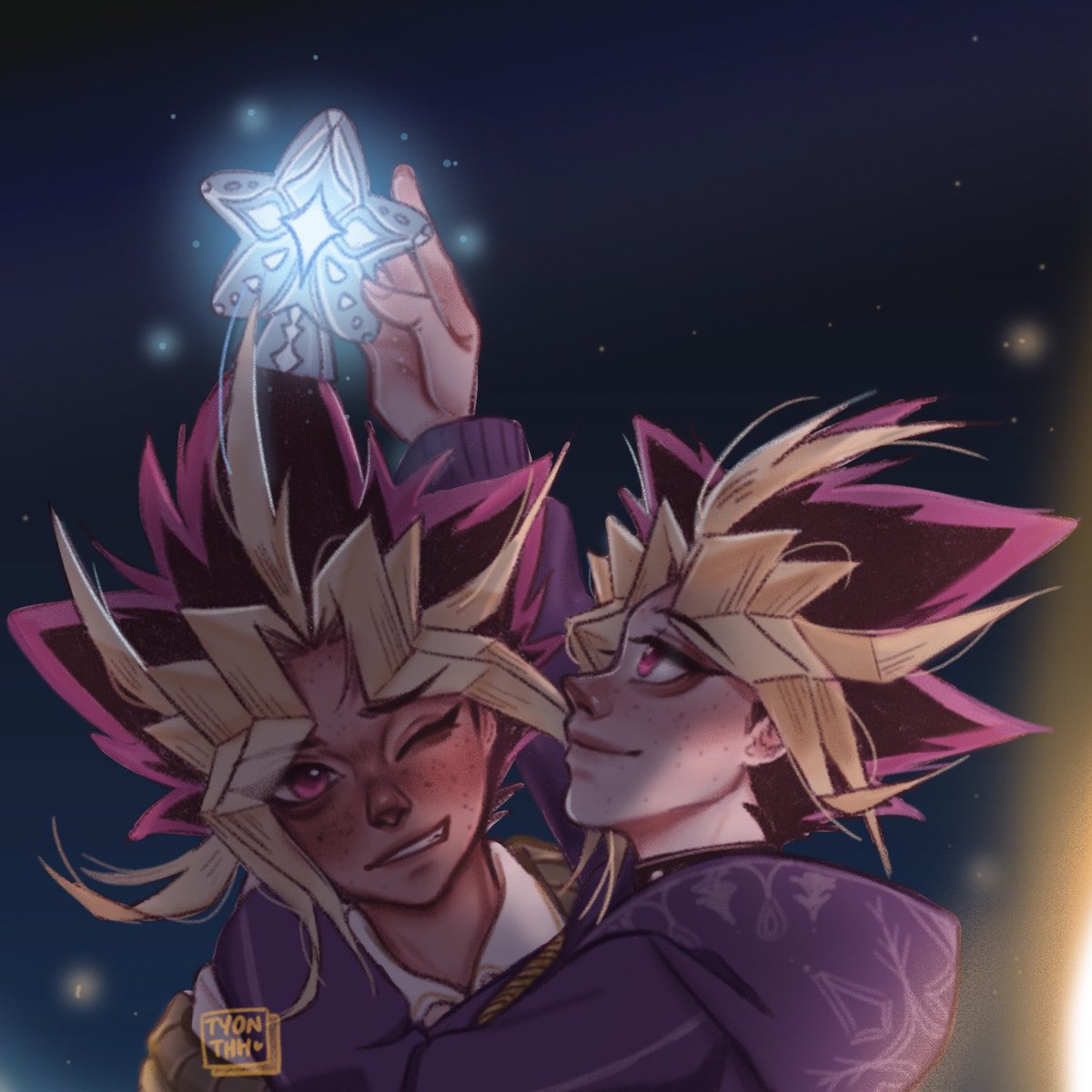tyonthh's tweet photo. monarchshipping crumbs since well i cant find many of them :”) happy holiday everyone~ #yugioh #monarchshipping #yamiyugi #atem https://t.co/5RrdT0bzk1