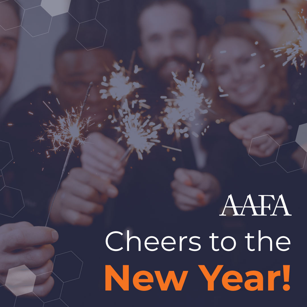 AAFANetwork's tweet photo. All of us at AAFA wish you a prosperous and happy new year.

#AAFA #HappyNewYear https://t.co/km02qBoDow