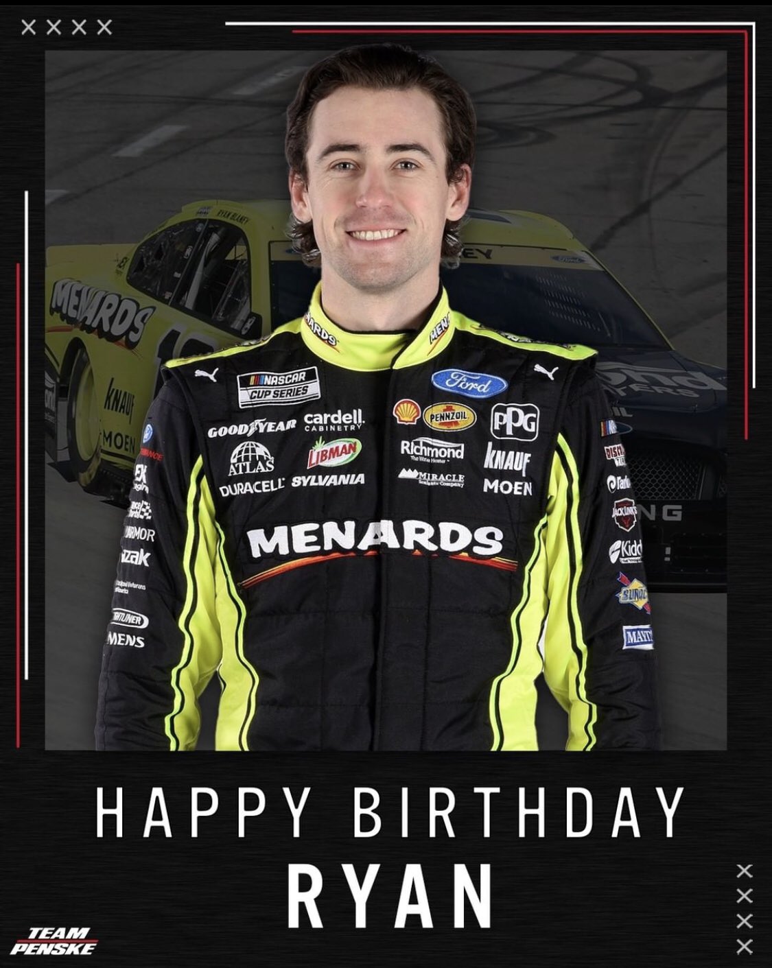 What do you know? I have the same birthday as Ryan Blaney! Happy Birthday, 
