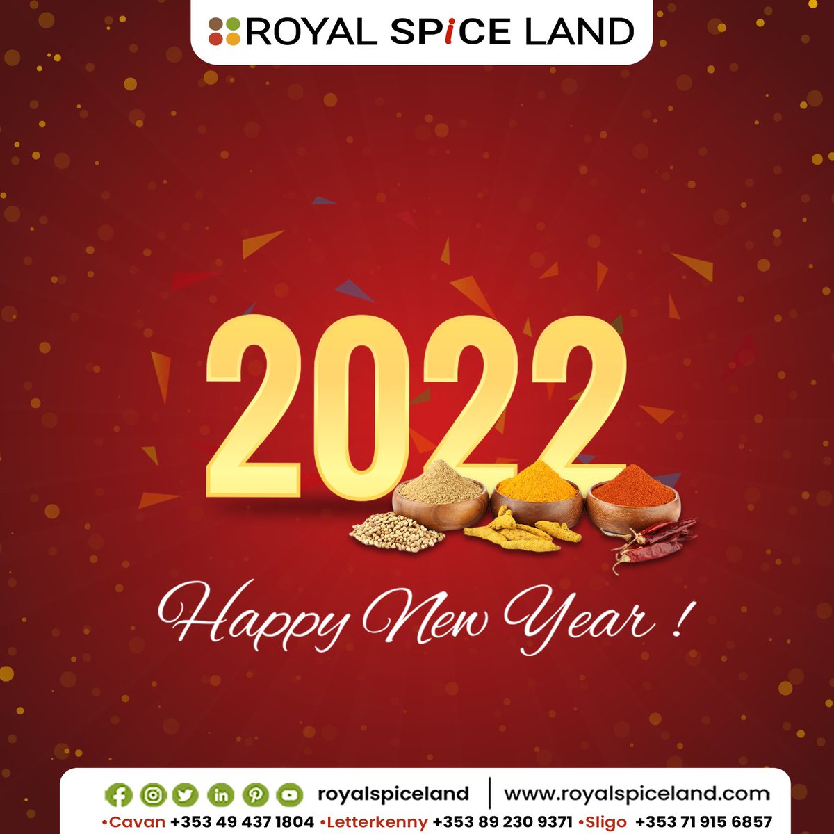 Let us have a happy new year with all the blessings and happiness
Happy New Year - 2022

#royalspiceland #sligo #cavan #letterkenny #happynewyear #newyear2022 #newyearseve