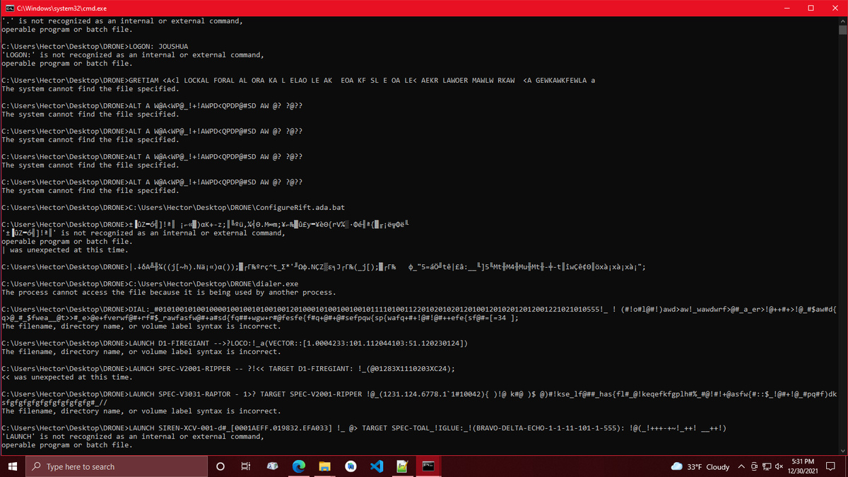 HannibalHector's tweet photo. GORGE -JETSON
Data sample of suspected machine of a Launch Sequence CLI triggering Machine Learning data packet floods form a offsite Bot Network of NRAD firmware injections. STATUS: COMPROMISED / E-5 OC 1-XCC-2 https://t.co/S5FvnszIeh