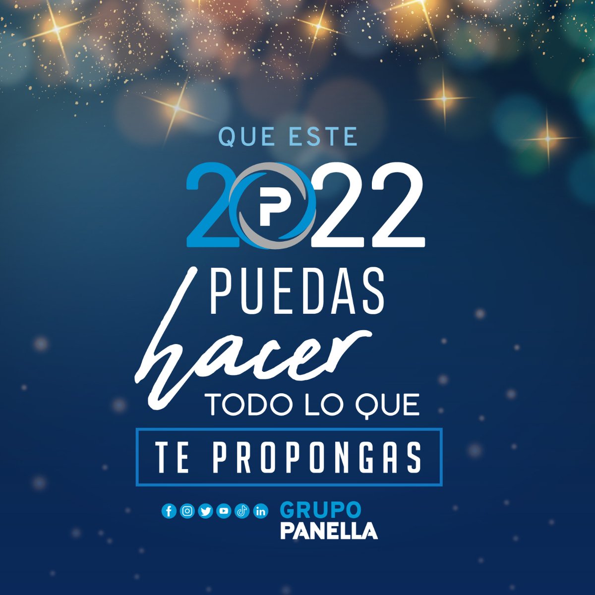 panellagrupo's tweet photo. ✨ Deseamos que este 2022 logres todo lo que te propongas.
💪 ¡Si puedes soñarlo, puedes lograrlo!
¡Felicidades!
#panella #grupopanella #felizaño #felicidades #feliz2022 #soñar #metas #lograrmetas https://t.co/EVRD0ARKK9