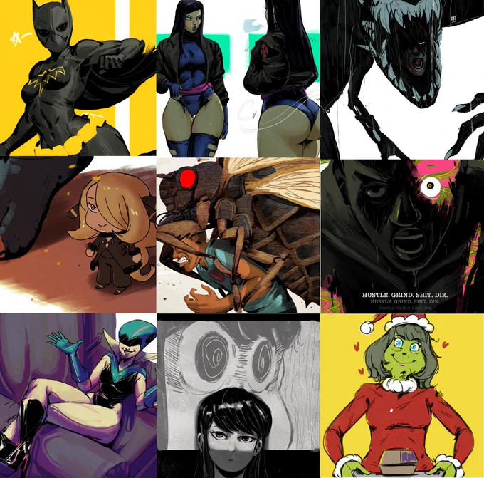 I guess overall this year was fine ?? felt like a setup to the setup type of year, but I'm definitely feeling more comfortable calling myself a professional artist  #Artsummary2021 