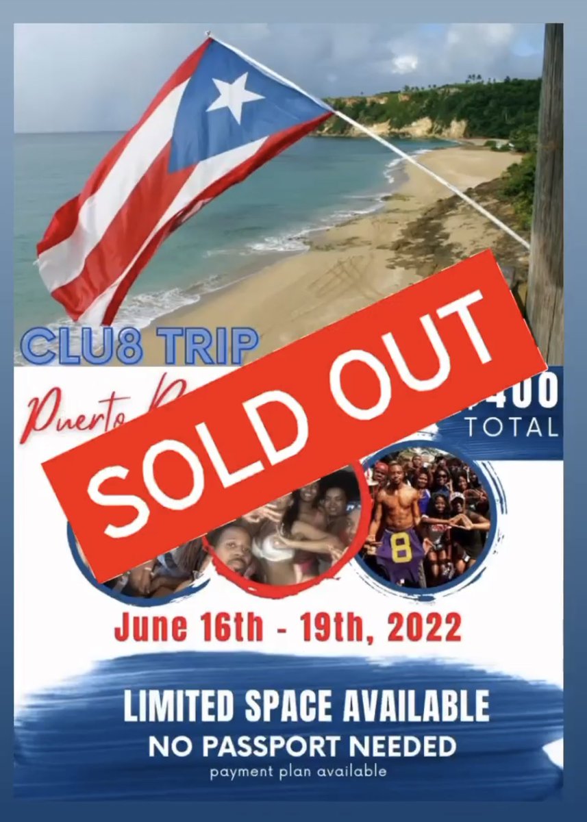 the_8club's tweet photo. #Clu8Trip2022 has officially Sold Out!! We hope to catch you on the Next Trip [2023] .. Don’t be one to always say every year “I’m coming on the next trip” but be 😴 when next trip is announced 

#Clu8 #Klu8 #8Club #8Klub #Ocho #Eight #Trips #Clu8Trip #TheBluePrint https://t.co/UK3o9cFPZV