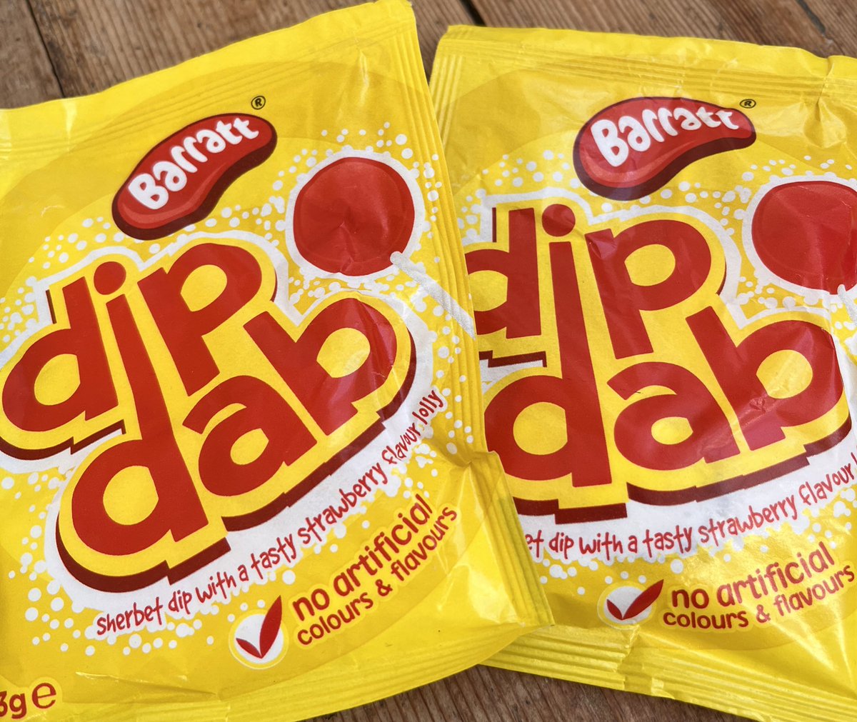 BeccaPowellUK's tweet photo. Okay, please tell me I’m not alone here - for the last 40+ years I’ve been calling these sweets ‘dib-dabs’ - until my daughter kindly pointed out they are in fact called ‘dip-dabs’. How did I never notice this before?!? Mind officially blown🤯🤦♀️#mumlife #dipdabs https://t.co/vL4TNECtgt