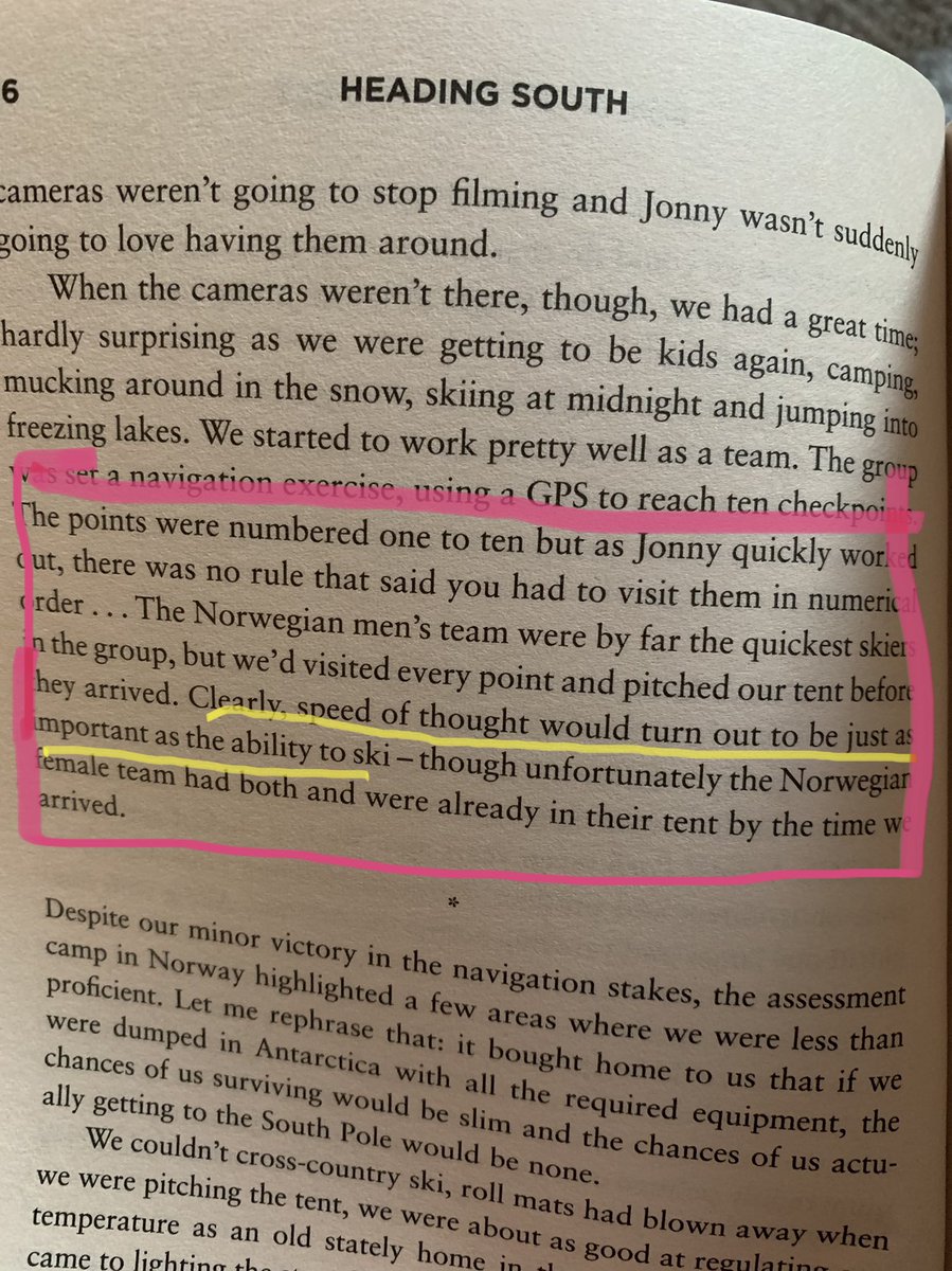MrsLancaster25's tweet photo. Wise words from @jamescracknell in #racetothepole. Also chuckled at the last line 😂. https://t.co/UTfB9dusLN
