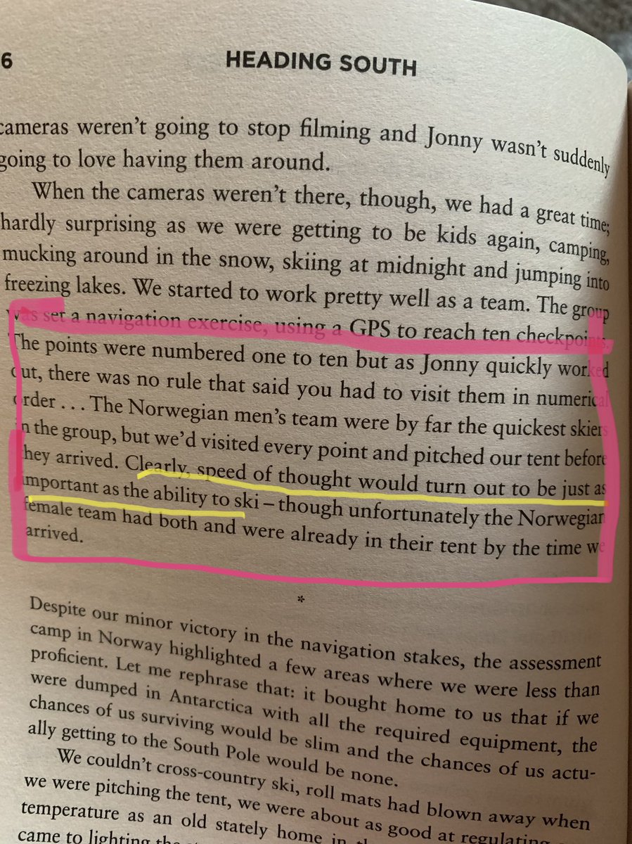 Wise words from @jamescracknell in #racetothepole. Also chuckled at the last line 😂.