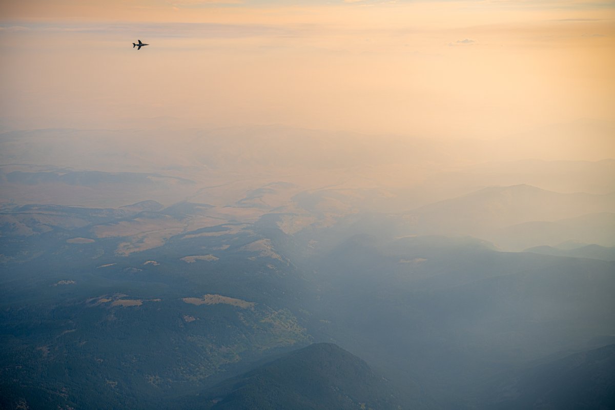 John Kraus Twitter Tweet: An early morning flight over Montana with the Dassault/Dornier Alpha Jet.

1/2000, f/4, ISO 100, 46mm https://t.co/DETJ1GqeTS