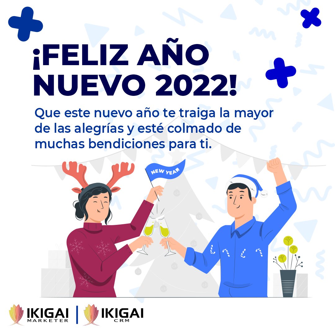 ikigaicrm's tweet photo. 🙌Para este año nuevo les queremos hacer llegar nuestros mejores deseos y esperamos que el 2022🤩esté lleno de buenos momentos y nuevos proyectos para todos ustedes. 🥂¡Feliz año nuevo 2022!✨

 #IkigaiCRM #IkigaiMarketer #happynewyear https://t.co/XKBKvZeBLh