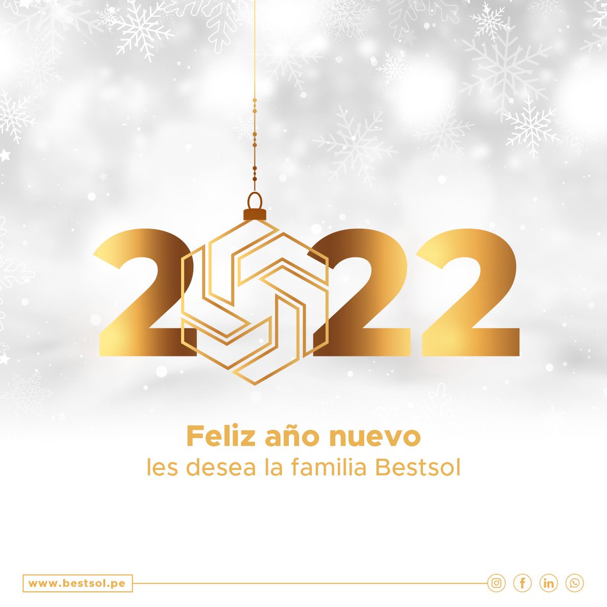 bestsol_peru's tweet photo. En este Año Nuevo 2022 es nuestro más sincero deseo que todos sus sueños se pueden hacer realidad y que el éxito y la prosperidad abunden en sus familias. ¡Feliz Año Nuevo! Les desea la familia Bestsol Peru.

#Bestsol #Añonuevo2022 #FelizAnoNuevo2022 https://t.co/9hvzxsPK1C