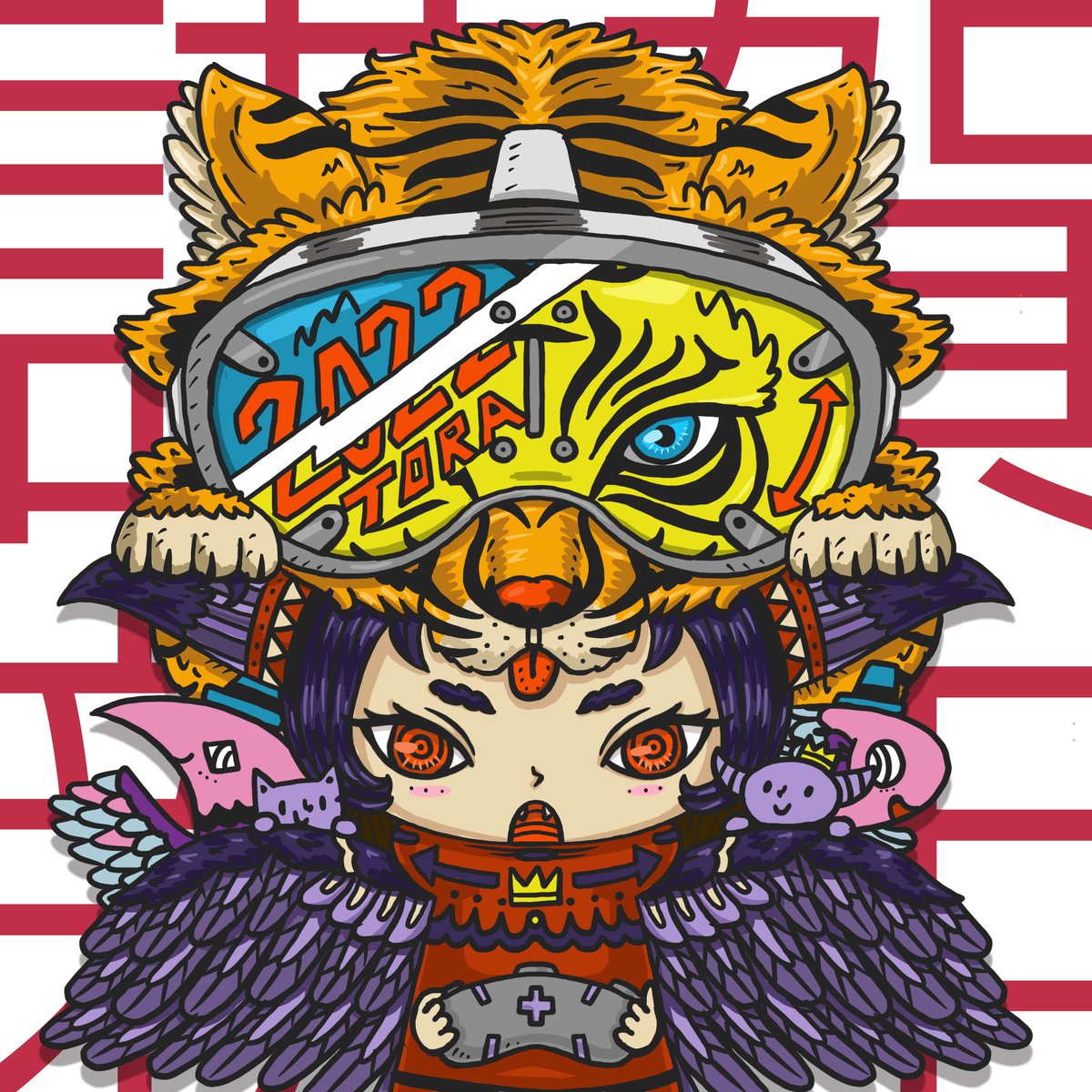 yanagi130's tweet photo. 昨年は絵を見ていただき本当にありがとうございました。本年も色々と描いていこうと思いますので、よろしくお願い致します!新年一枚目、年跨ぎで完成です。#art #illustration #新年一発目 #絵 #yanagi #colone #illust #年賀状イラスト https://t.co/NngFyj91cA