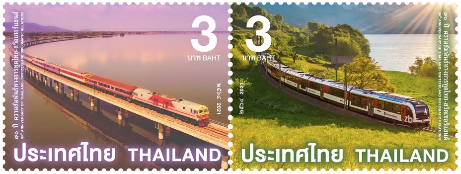 As such, it came up with the theme of joint #stamps to celebrate 90 years of friendship between #Thailand and #Switzerland. Landscapes of two railways at Pasak Jolasid Dam and Lake Brien, northern Alps are depicted on the 2-stamps set issued on 11.11.2021.
#philately