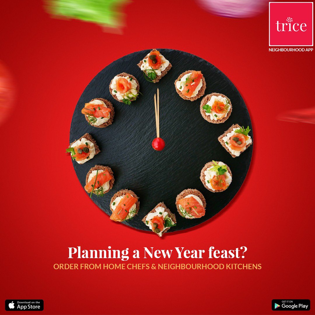 tricecommunity's tweet photo. Throwing a New Year's Party or Brunch? Order your menu from home chefs &amp; neighbourhood kitchens on Trice.
North Indian 🍛
South Indian 🍱
Chinese 🍜
Italian 🍕
Asian🥟
Cakes &amp; Desserts 🍨 
Snacks 🍔 

#newyear #newyearparty #homeparty #newyearseve #happynewyear #food #foodie https://t.co/ura5YkFFJm