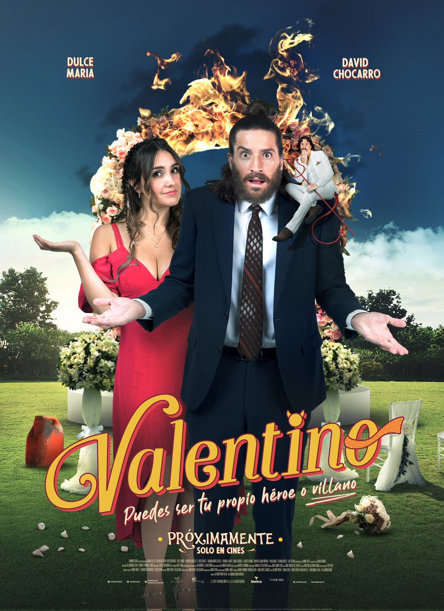 DulcetesPy's tweet photo. Poster oficial de la película #Valentino con @DulceMaria y @DavidChocarro.
Próximamente 🔜🎬 https://t.co/qRbr06CcPV