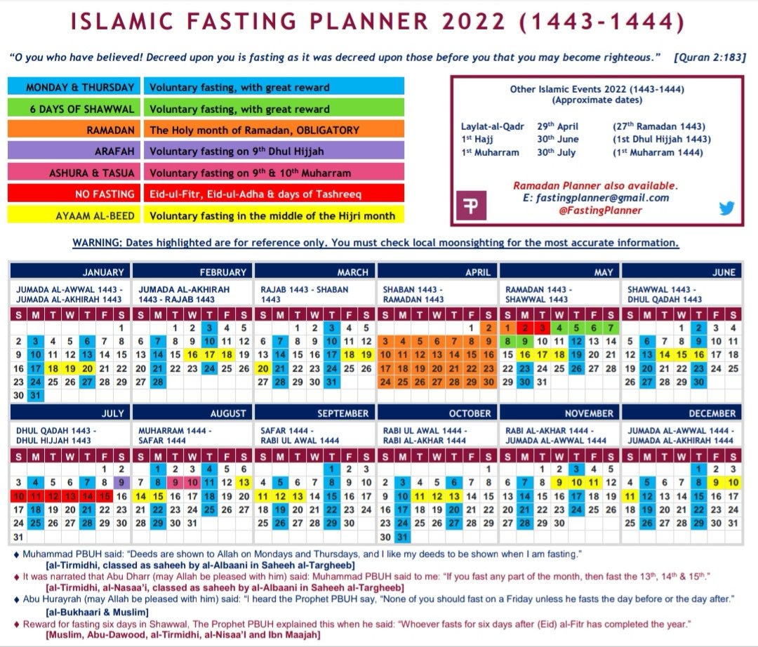 FastingPlanner's tweet image. 2022 Islamic Fasting Planner is here! Remember to share and re-tweet and gain even more reward. #fasting #Islam #sunnah #Hadith
