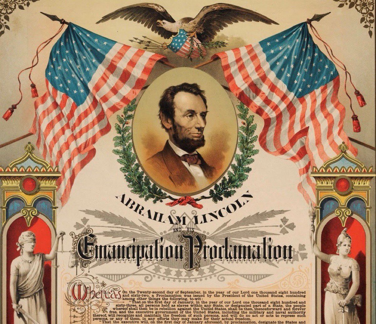 BeschlossDC's tweet photo. Abraham Lincoln issued Emancipation Proclamation tomorrow 1863: https://t.co/xhbxEYWqaa