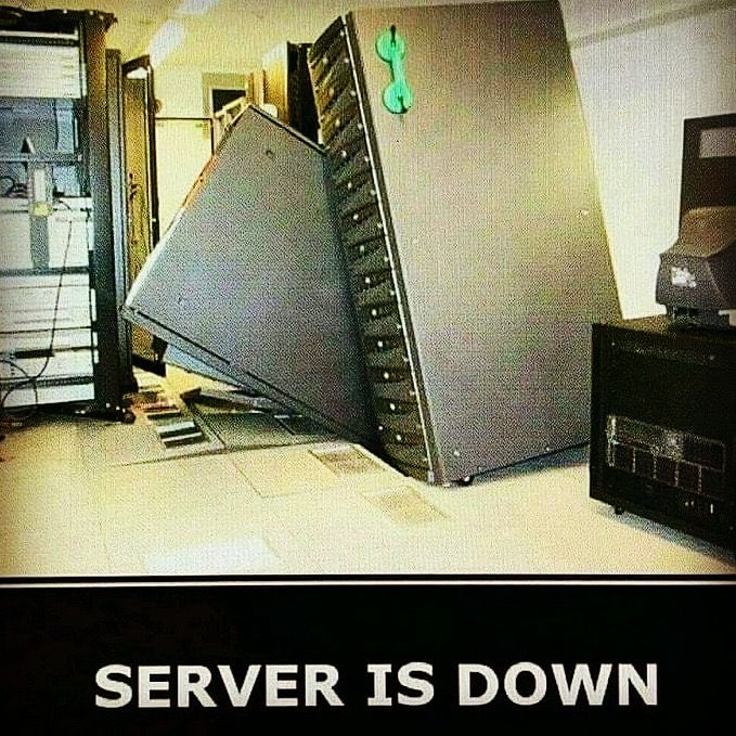 Really need to work on that uptime 💾 #server #cloud #IT #cybersecurity # meme #downtime